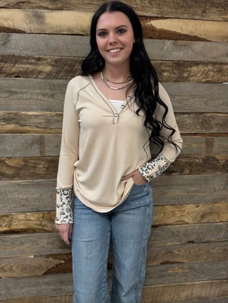 The Nothing Crazy Taupe Top