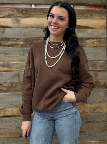 The Right Way There Brown Sweater