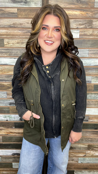 The Favorite Dark Olive Vest