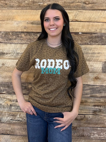 The Rodeo Mom Leopard Brown Tee