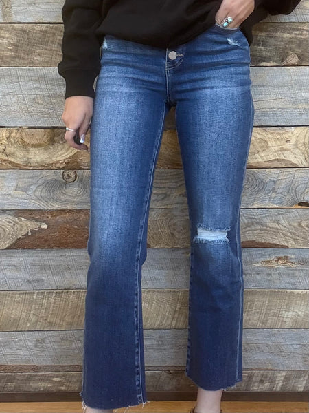 The Braylee High Rise Crop Straight Jeans