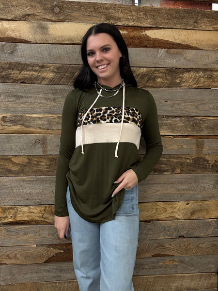 The Start This Way Leopard Block Top Sweatshirt