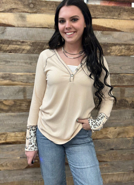 The Nothing Crazy Taupe Top