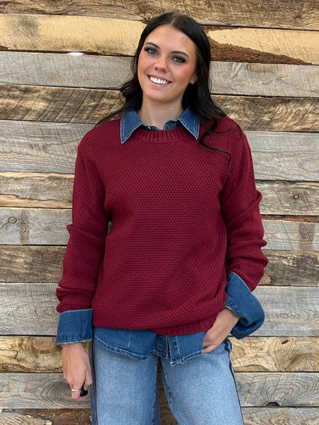 The I Went Cabernet Sweater