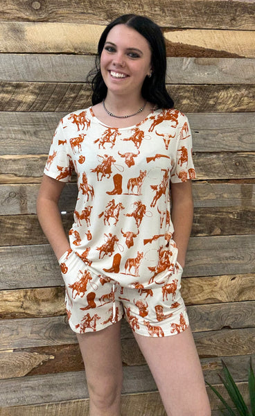 The Cowboys and Indians Pajamas Set