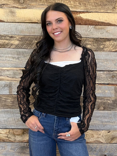The Lace Days Black Bodysuit