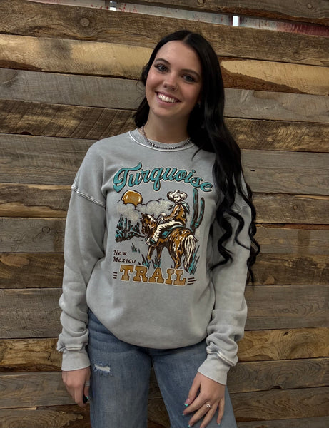 The Turquoise Trails Mineral Heather Grey Sweatshirt