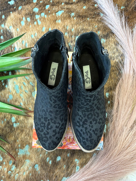 The Best Way Black Leopard Bootie