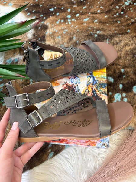 The Come Here Black Sandal