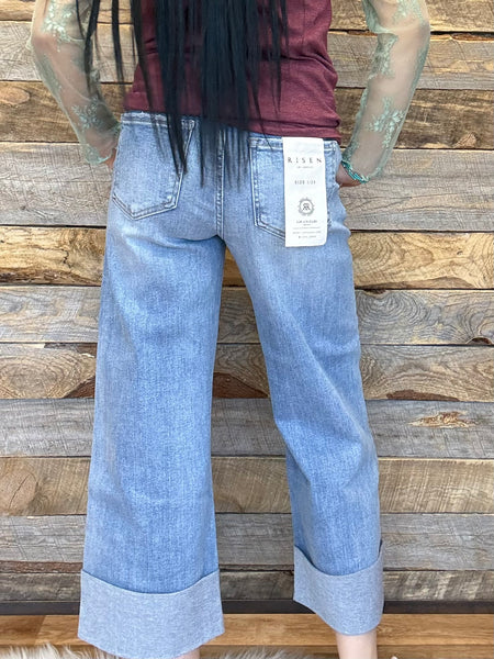 The Lindie High Rise Ankle Cuffed Jeans