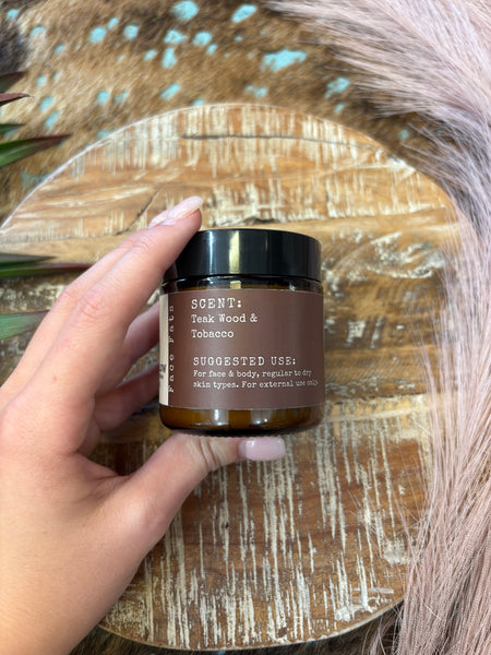 Sweet Tobacco and Teakwood Face Fats Premium Whipped Bison Tallow