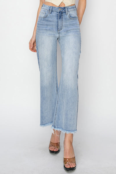 The Karla High Rise Wide Leg Crop Hem Jeans