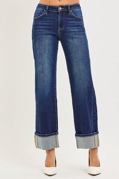 The Carol Mid Rise Ankle Straight Jeans