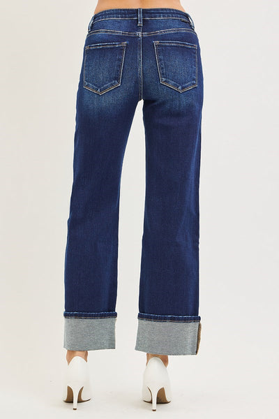 The Carol Mid Rise Ankle Straight Jeans