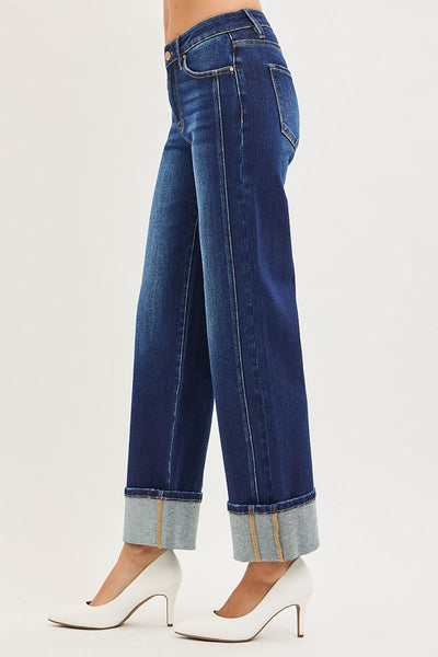The Carol Mid Rise Ankle Straight Jeans