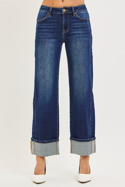 The Carol Mid Rise Ankle Straight Jeans