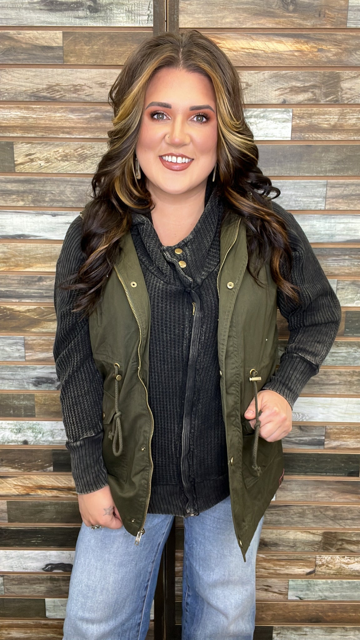 The Favorite Dark Olive Vest