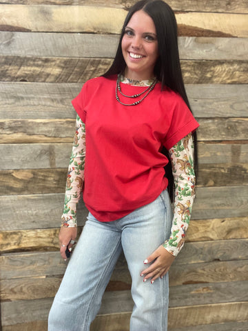 The Take It Basic Ruby Red Top