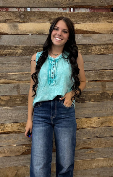 The Best Start Teal Tank Top