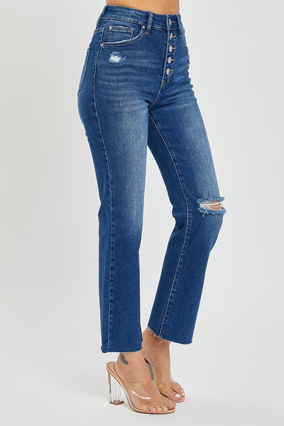 The Braylee High Rise Crop Straight Jeans