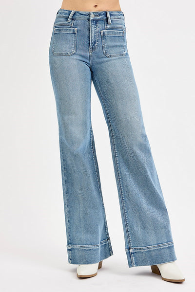 The Hazley High Rise Wide Medium Wash Jeans