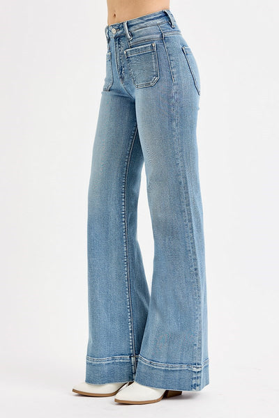 The Hazley High Rise Wide Medium Wash Jeans