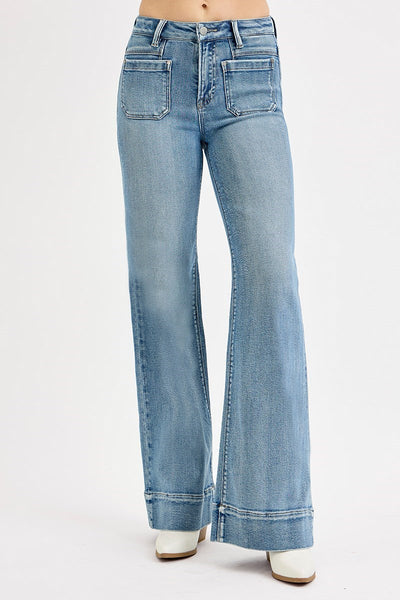 The Hazley High Rise Wide Medium Wash Jeans