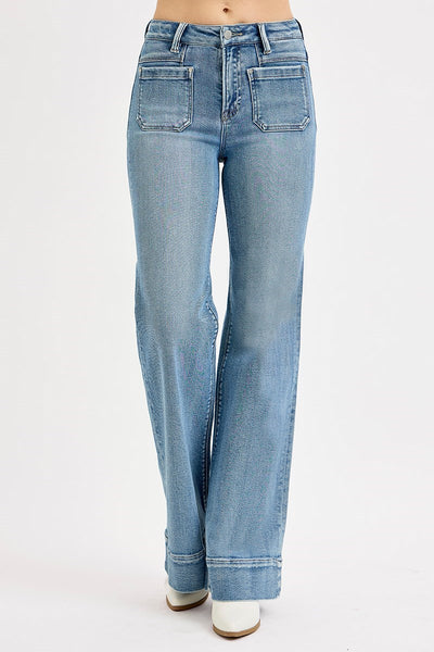 The Hazley High Rise Wide Medium Wash Jeans