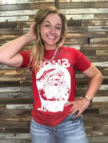 The Shop Local Santa Red Tee