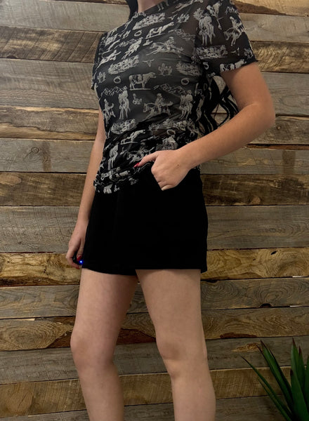 The Linen Black Shorts