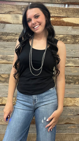 The Take It Basic Black Tank Top