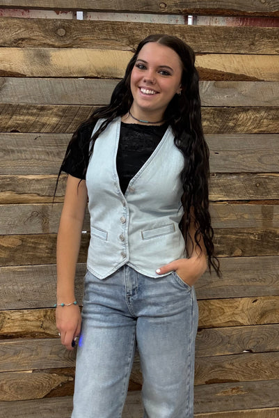 The Follow It Light Denim Vest