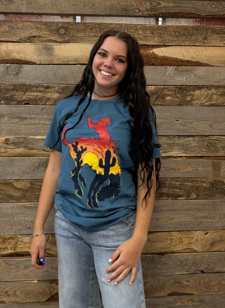 The Desert Sunset Bronc Tee