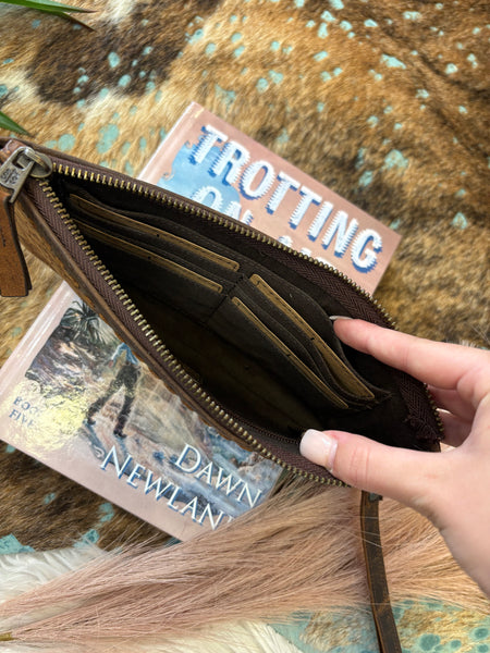 The Way There Croc Clutch Wallet