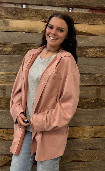 The Head There Dusty Rose Cardigan Jacket