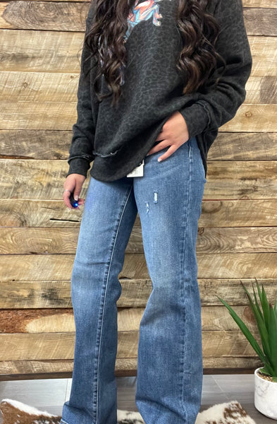 The Billie High Rise Wide Leg Medium Wash Jeans