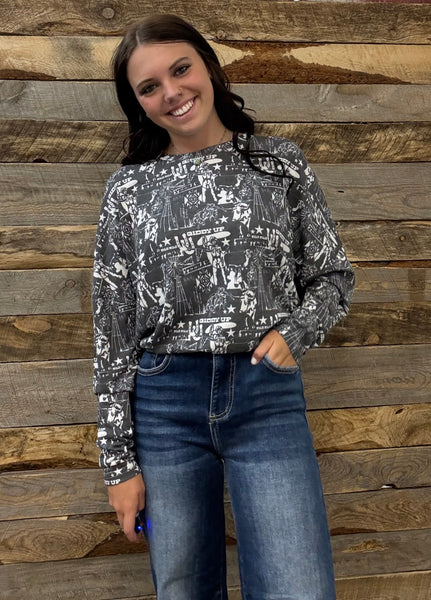 The Cowboy Giddy Up Dolman Top