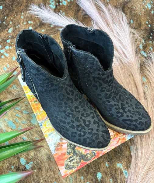 The Best Way Black Leopard Bootie