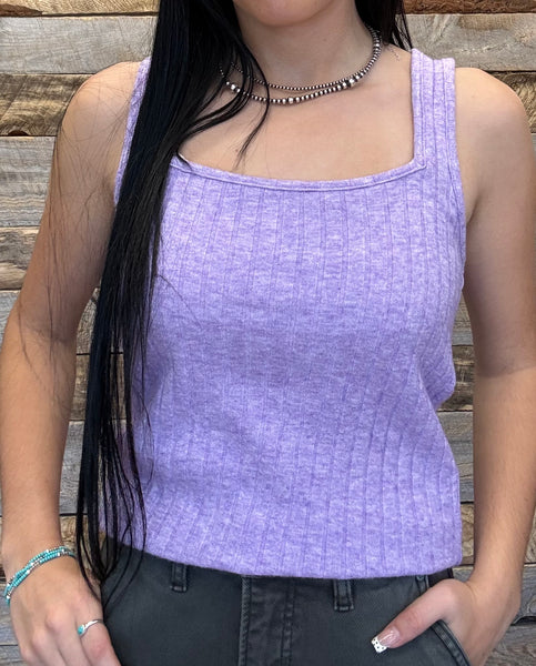 The Talk It Up Lavender Tank Top