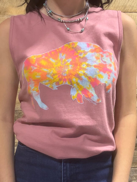 The Buffalo Tie Dye Mauve Tank Top