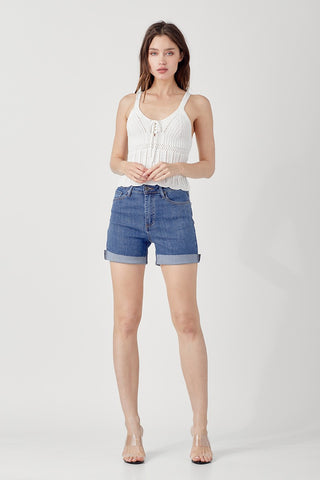 The Kami High Rise Jean Shorts