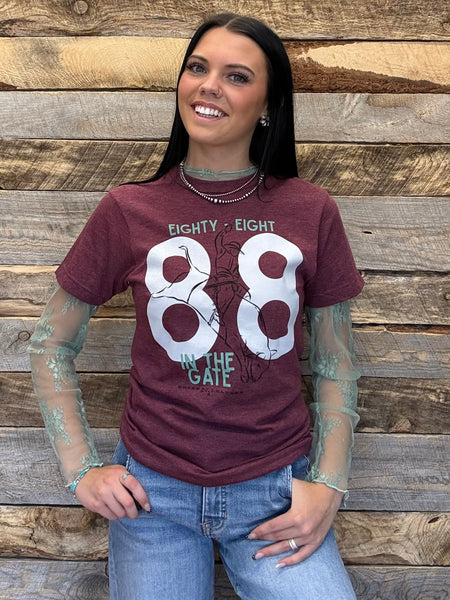 The 88 Marron Heathered Tee