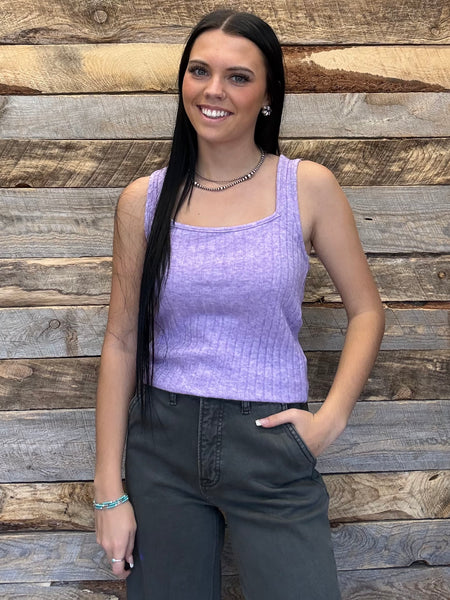 The Talk It Up Lavender Tank Top