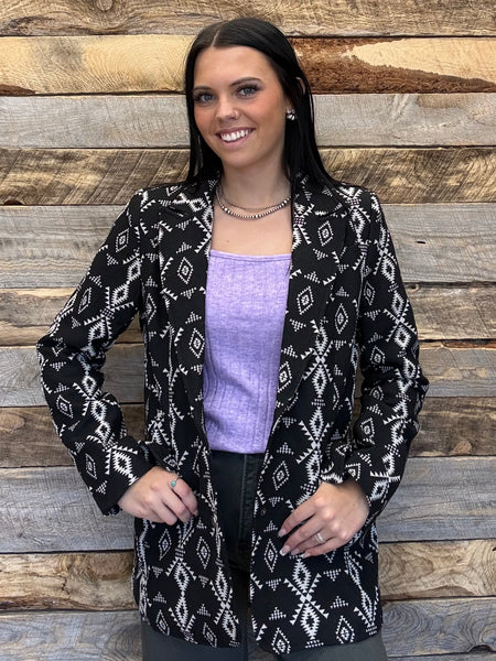 The Aztec Black Blazer
