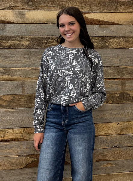 The Cowboy Giddy Up Dolman Top