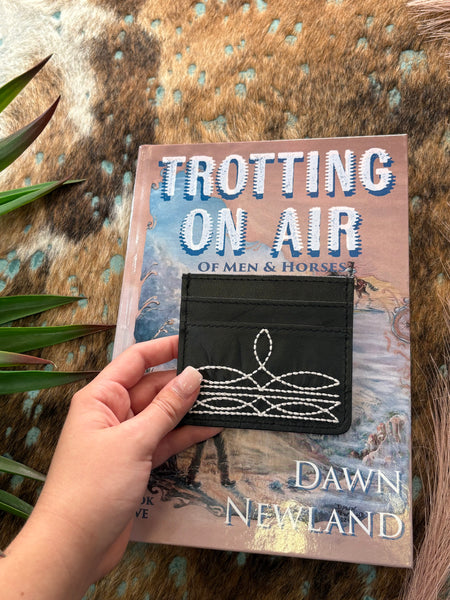 The Boot Stitch Black Card Wallet