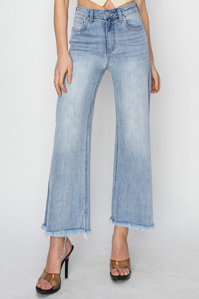 The Karla High Rise Wide Leg Crop Hem Jeans