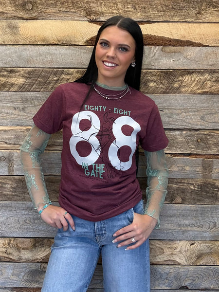 The 88 Marron Heathered Tee