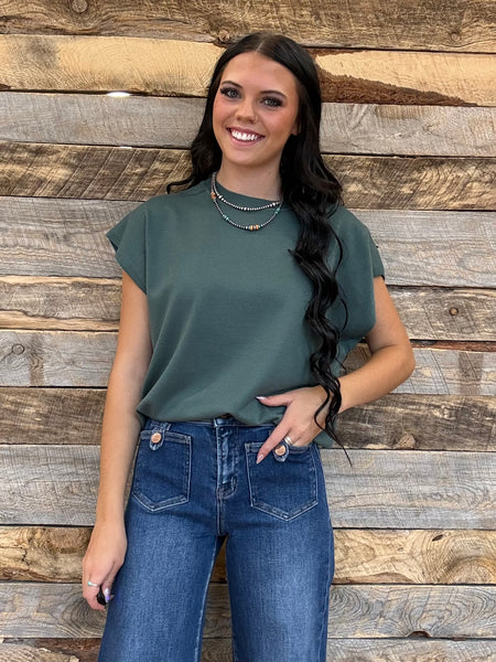 The Talk To Them Jade Sweater Tank Top