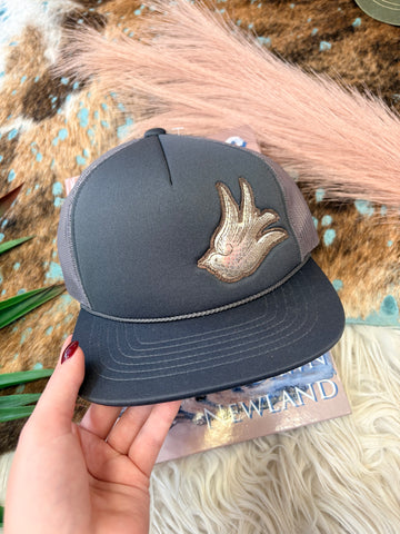 The Western Bird Deep Grey Cap